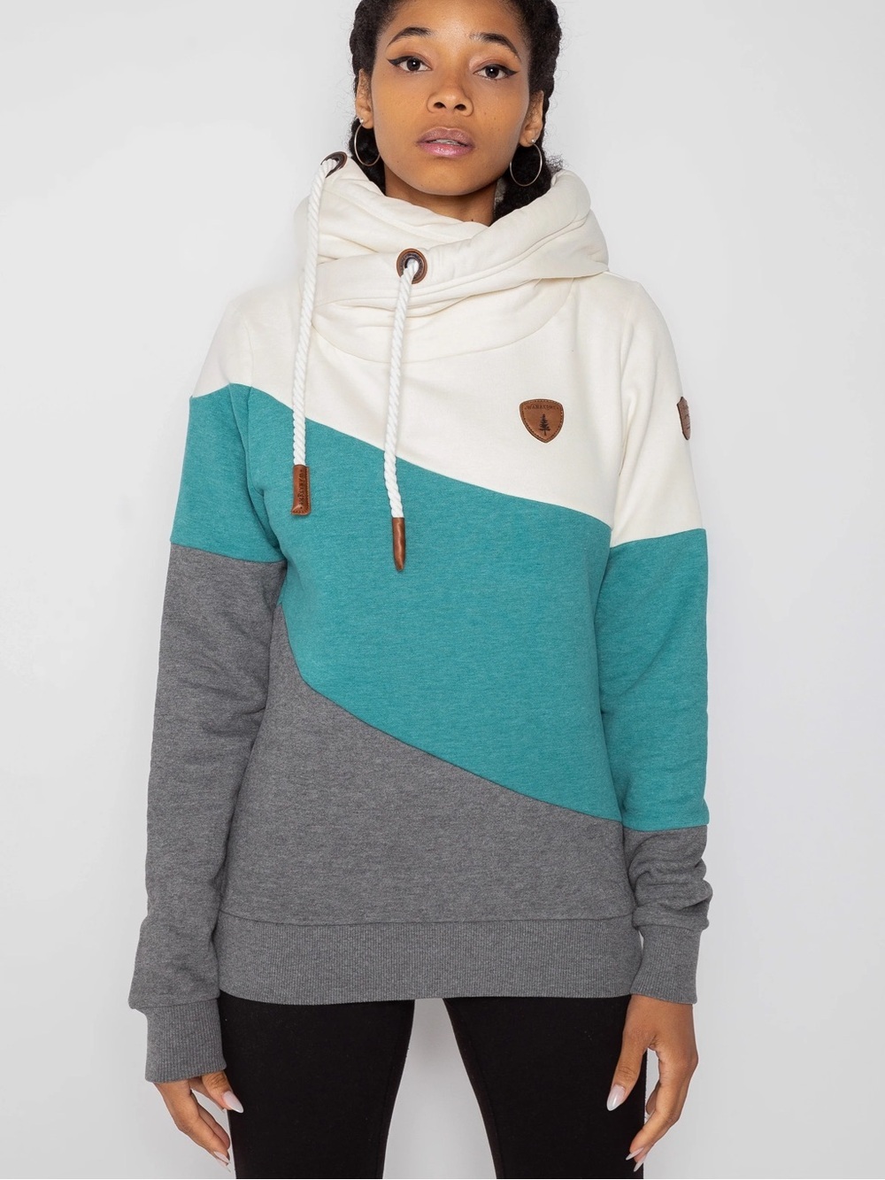 Wanakome Colorblock Selene Peacock Mix Pullover Hoodie